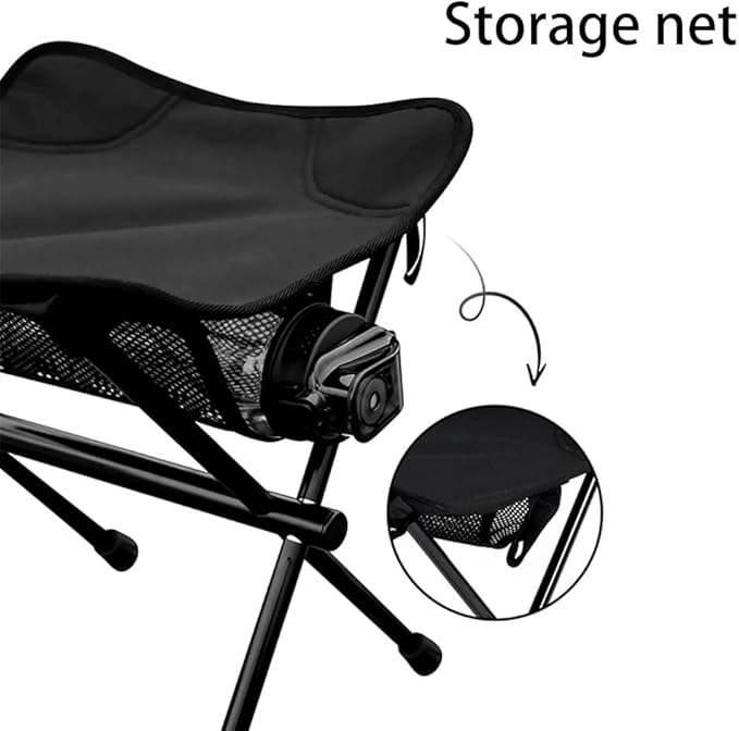 Camping Stool Lightweight Small Folding Chair 13 Inch Portable Folding Stool for Outdoor Walking Hiking Fishing 400 LBS (Stool-Khaki)