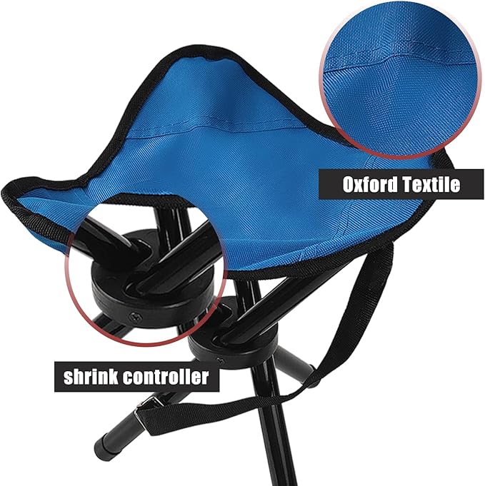 Travel Folding Camping Stool,  Use Height 14" and Max Weight 300 lbs Outdoor Portable Party Chair Fishing Chair Seat for Camping Fishing Hiking Gardening and Beach Painting