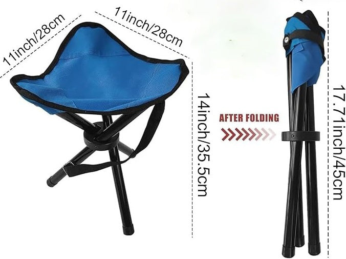 Travel Folding Camping Stool,  Use Height 14" and Max Weight 300 lbs Outdoor Portable Party Chair Fishing Chair Seat for Camping Fishing Hiking Gardening and Beach Painting