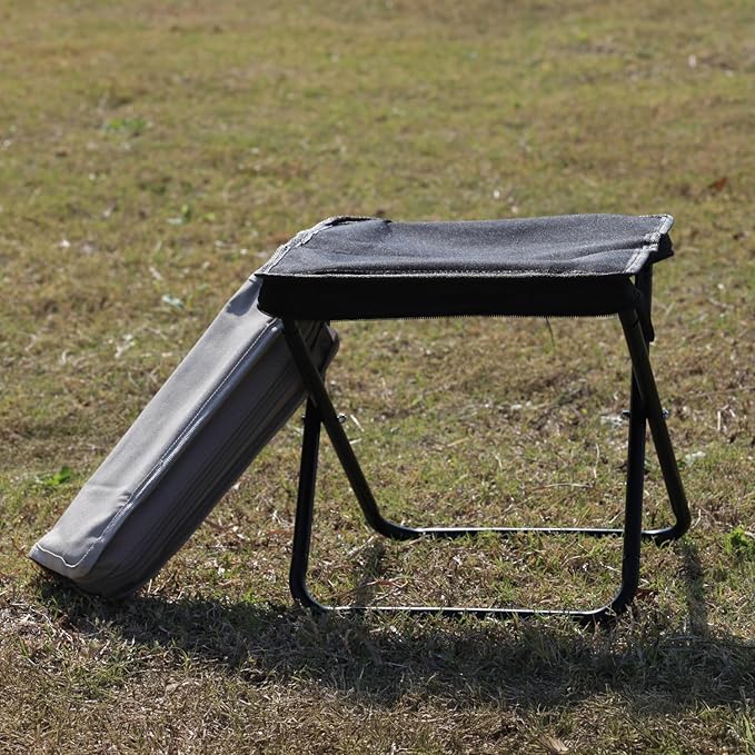 Outdoor Pocket Portable Chair,Lightweight Stool,for Camping,Hiking,Queue,shortbreak Anytime (Black, Medium)